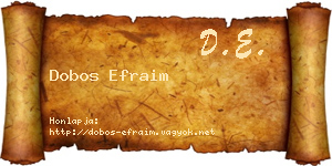 Dobos Efraim névjegykártya